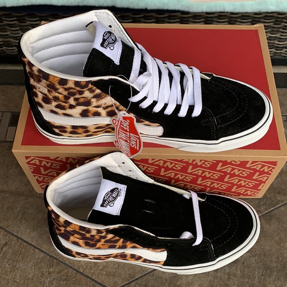 VANS SK8-HI LEOPARD BLACK/TRUE WHITE WMNS - Picture 4 of 16